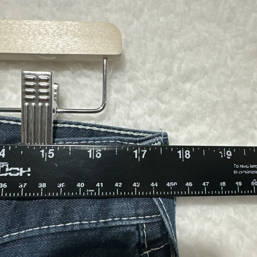 Vintage‎ True Religion Men's Bobby Blue Straight Jeans Size 34 Made In USA